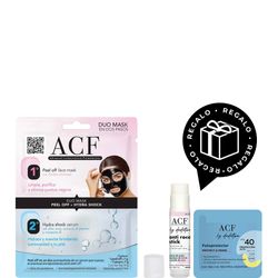 Máscara Facial ACF Peel off black + Serum Hydra Shock 2 x 7 g + Barra Anti-Roce ACF y Fotoprotector ACF Regalo por Compra