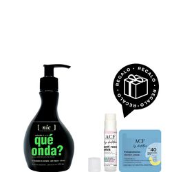 Crema para Peinar Nic Qué Onda? x 250 ml + Barra Anti-Roce ACF y Fotoprotector ACF Regalo por Compra