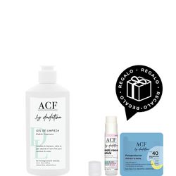 Gel Limpiador Facial ACF By Dadatina Doble Limpieza x 200 ml + Barra Anti-Roce ACF y Fotoprotector ACF Regalo por Compra