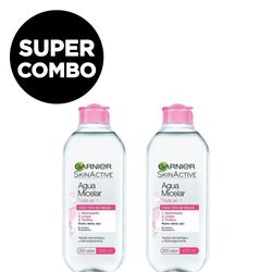 Combo Garnier Agua Micelar Skin Active x 400 ml x 2 un