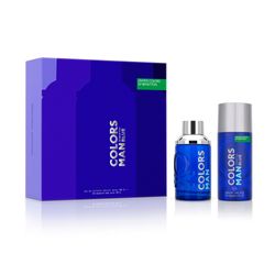 Set EDT Benetton Colors Man Blue x 100 ml + Deo x 150 ml