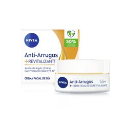 Crema Facial Nivea Antiarrugas con Aceite de Argán 55+ x 50 ml