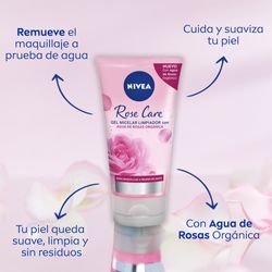 Gel Limpiador Facial Micelar Nivea Rose Care para Todo Tipo de Piel x 150 ml