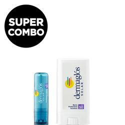 Kit Protector Solar Dermaglós FPS 50 Barra + Labial