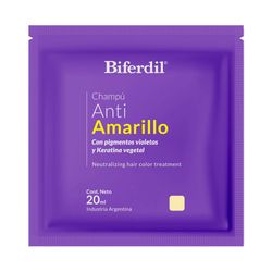 Shampoo en Sachet Biferdil Anti Amarillo x 20 ml