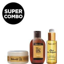 Combo Biferdil Champú Sellador del Color Quinoa x 400 ml + Máscara Ácida Biocolor 0% x 150 ml + Tratamiento Óleo De Argán x 58 ml