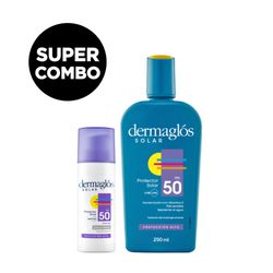 Combo Dermaglós Protector Solar Fps 50 x 250 ml + Protector Solar Facial Fps 50 Efecto Seco x 50 g