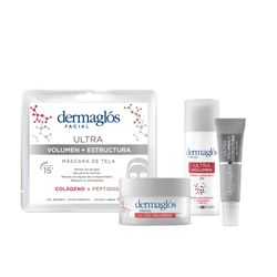 Combo Facial Dermaglós Ultra Volumen Crema de Noche + Crema de Día + Crema Contorno de Ojos Ultra Estructura + Máscara Ultra Estructura