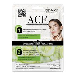 Máscara Facial Acf Dúo Exfoliante + Sérum Hydra Shock x 14 g