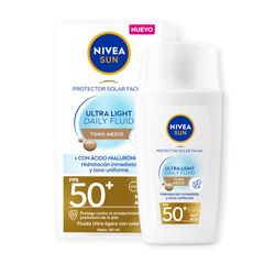 Protector Solar Facial Nivea Sun Tono Medio Fps 50 x 40 ml
