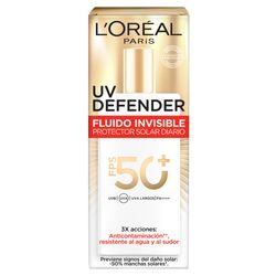 Protector Solar L'Oréal Paris UV Defender Fluido Invisible Fps50+ x 40 g