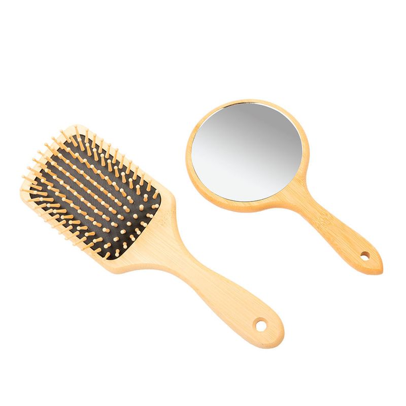 Espejo y Cepillo de Madera Studio 9-1761660108189