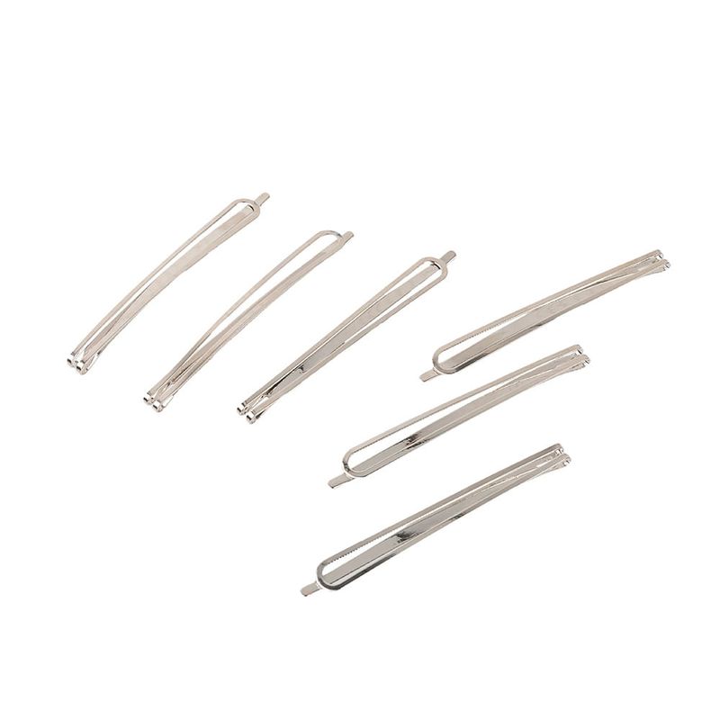 Hebillas Wav Diseño Pinza Metal Plateadas x 6 un-1761660157339