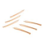 Hebillas para Pelo Wav Diseño Pinza Metal Doradas x 6 un-1761675787715