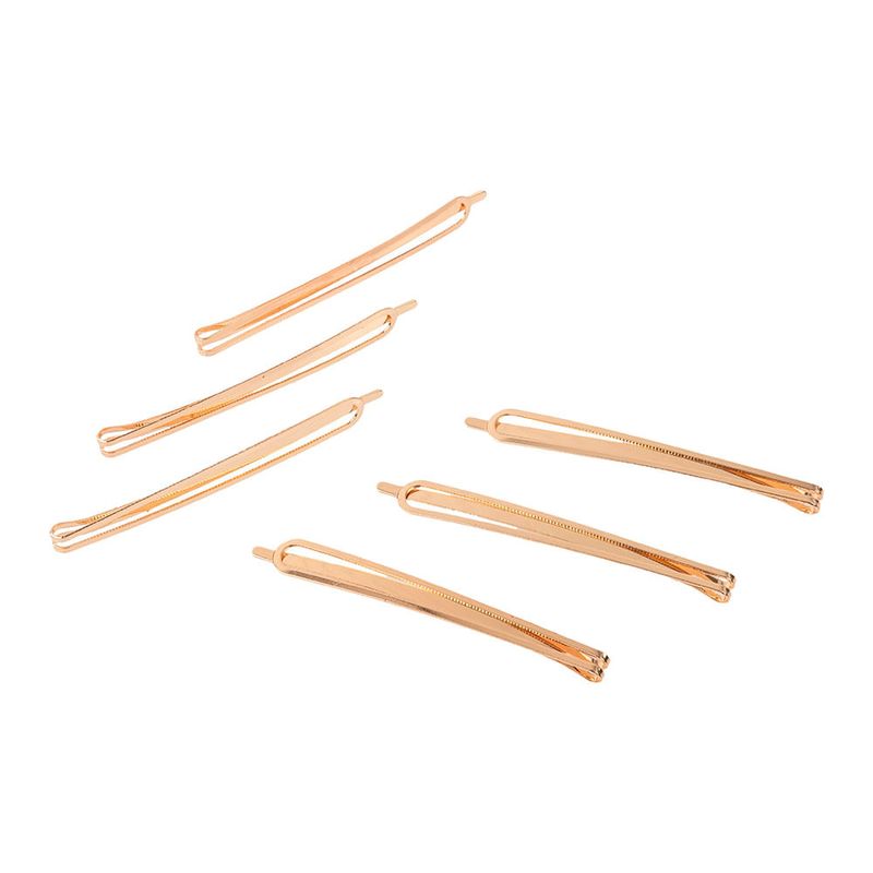 Hebillas para Pelo Wav Diseño Pinza Metal Doradas x 6 un-1761675787715