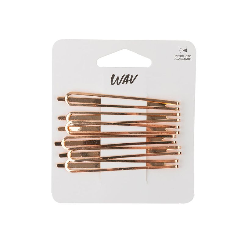 Hebillas para Pelo Wav Diseño Pinza Metal Doradas x 6 un-1761675797631