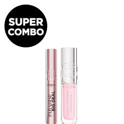 Kit de Maquillaje Máscara de Pestañas Paradise Big Deal + Brillo Labial Plump Ambition