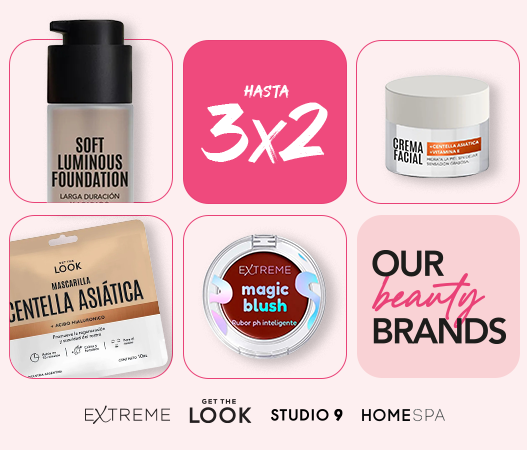 Hasta 3x2 en nuestras marcas